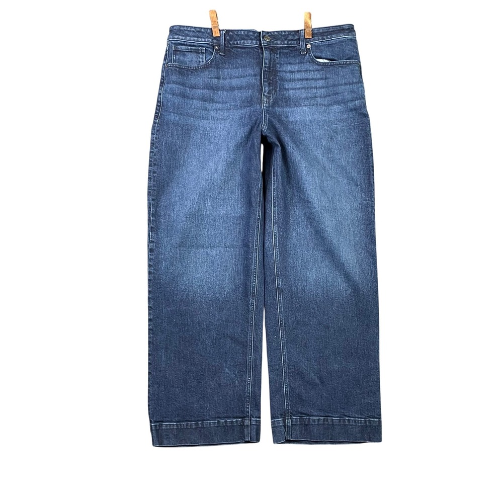 Maurices Wide Leg Jeans Womens 20W Blue High Rise‎ Y2K Boho Chic Academia Travel